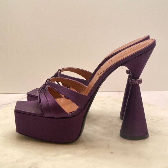 D'ACCORI "Sienna" Platform Mules in Purple - Picture 14 of 14